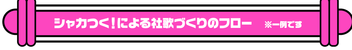 シャカつく！による社歌づくりのフロー　※一例です